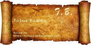 Tolna Bianka névjegykártya