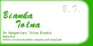 bianka tolna business card